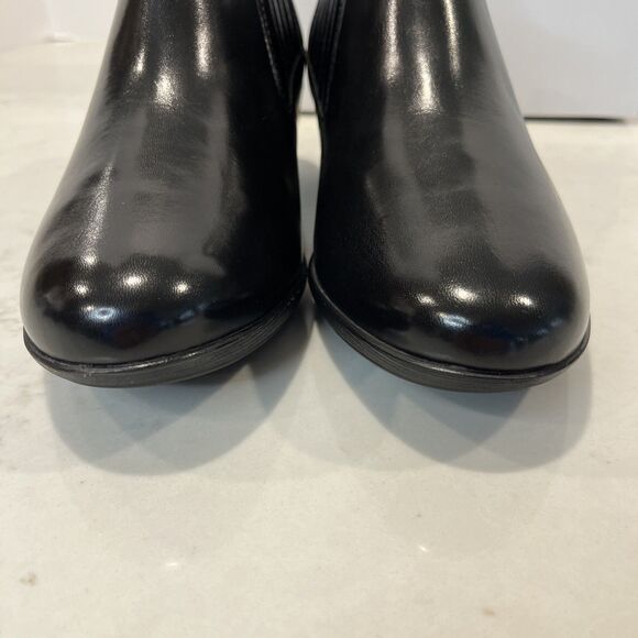 ROMIKA NEW Daisy Black Leather Slip On Booties Shoes Heeled Boho Eu 37 US 6-6.5 - Picture 7 of 13